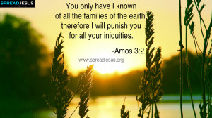 BIBLE QUOTES AMOS 3-2 HD-WALLPAPERS You only have I known of all the ...
