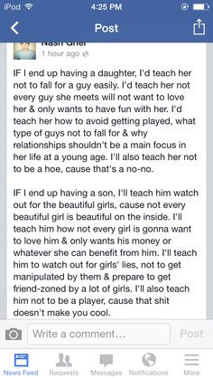 ... PATRIARCHAL CRAP RIGHT HERE. I fear for Nash's future wife and kids