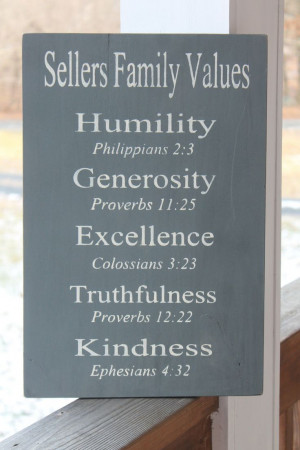 Family Values Wood Sign Christian Family Rules by PreciousMiracles, $ ...