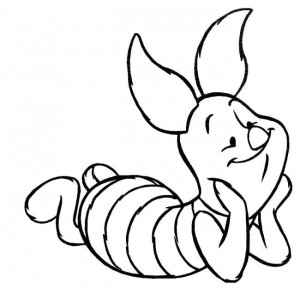 Big Disney Piglet of Winnie the Pooh Coloring Pages