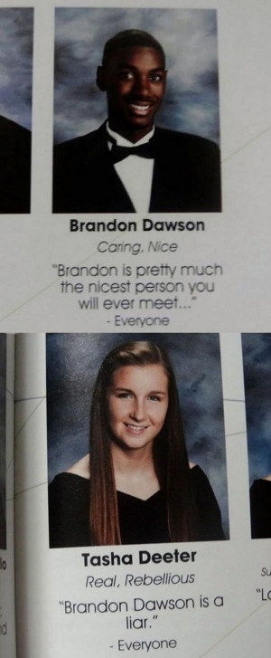 Guy Gets Called Out in Senior Yearbook Quote