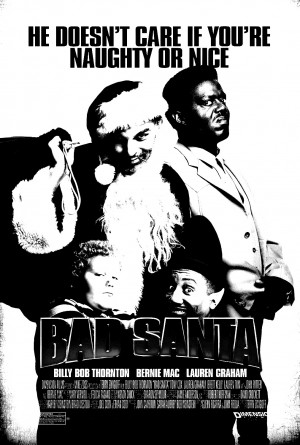 Black & White: bad santa poster xl