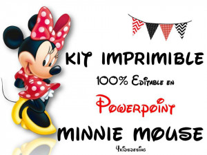 kit imprimible minnie mouse rojo 100 editable en powerpoint