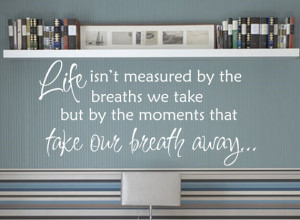 Life isn't measured Vinyl Wall Art Quote Decal