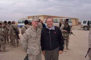 Rumsfeld Thanks Troops for Service, Calls for U.S. Patience