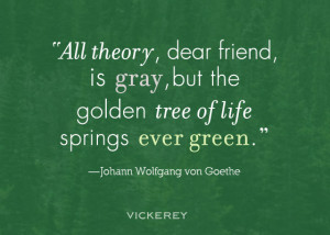 All theory, dear friend, is gray, but the golden tree of life springs ...