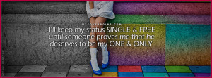 ll Keep My Status Single Facebook Cover