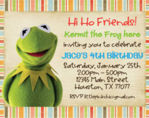 Kermit the Frog Birthday Invitation
