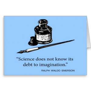 Emerson Quote - Imagination / Science Quotes Card