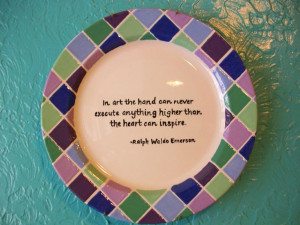Inspirational Quote Painted Plate