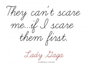 lady gaga, love, quote, scare, text