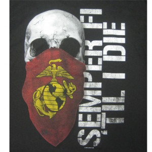 Semper Fi Marines Black T-Shirt
