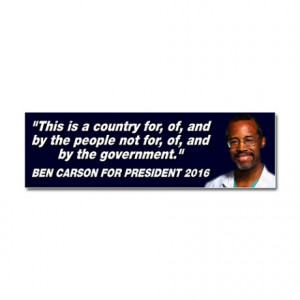 2016 Gifts > 2016 Auto > Ben Carson People Quote Car Magnet 10 x 3