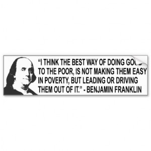 Benjamin Franklin Quote Bumpert Sticker Car Bumper Sticker