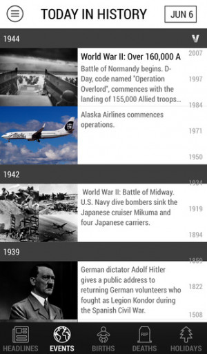 Today In History - free world events, births, quotes, and more