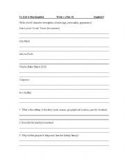 To Kill a Mockingbird Chapers 1 and 2 worksheet