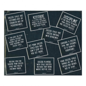 Soccer Quotes 10 Poster Collage in Denim on Denim