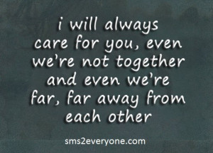 SMS - I will always care for you