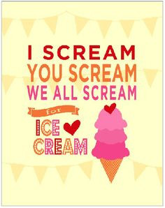 Scream for Ice Cream Poster designed at www.FreeYourPhoto... More