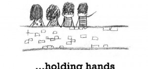 Happiness is, holding hands secretly.