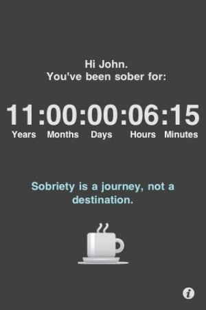 Sobriety day counter; there are multiple smart phone apps for sobriety ...