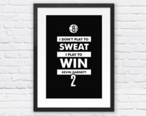 Kevin Garnett #2 Brooklyn Nets Insp irational Play Quote Poster Print ...