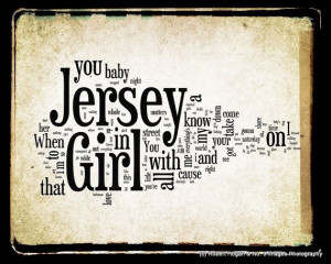 Jersey Girl - Bruce Springsteen Word Art - 8x10 Word Cloud Art Print ...