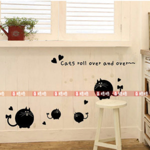 naughty kitty wall art quotes and saying home decor decal sticker Wall ...