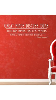 Quote Eleanor Roosevelt Quote Great Minds, Average Minds Small Minds ...