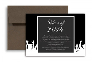 2015 Creative Black White Graduation Invitation Design 7x5 in ...