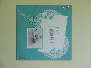 Front page from my step-daughter's Wedding Scrapbook