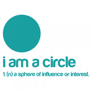 am a Circle Sticker