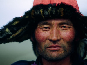Photo: Close-up of a Mongolian man