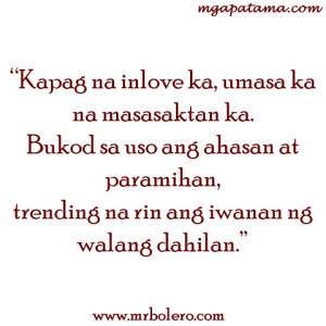 Love Quotes Tagalog Patama SA Ex