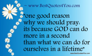 ... God Can Do More In A Second Than What We Can Do For Ourselves In A
