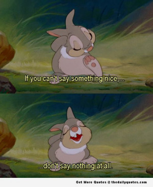 MickeyMeCrazy Disney Bambi Thumper Quote