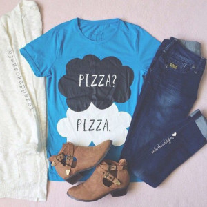 shirt hipster style girly cool neon quote on it pizza tfios shirt ...