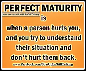 Maturity is the ability to reap without apology and not complain when ...
