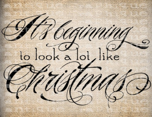 Antique Christmas Quote Scroll Fancy Ornate Script Digital Download ...