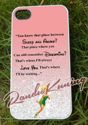 Tinker Bell Quotes Glitter iPhone 4/4s/5/5c/5s by randukuning, $13.75