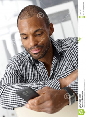 Texting Mobile Phone Stock