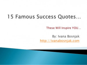 15 famous success quotes
