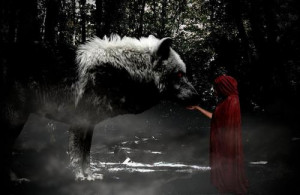 wolf beautiful dark fantasy mysterious red eyes giant red eye red ...