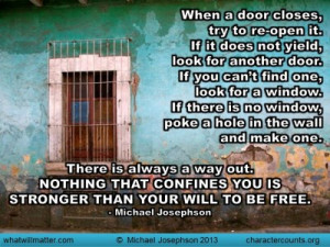 ... image for QUOTE & POSTER: When a door closes, try to re-open it