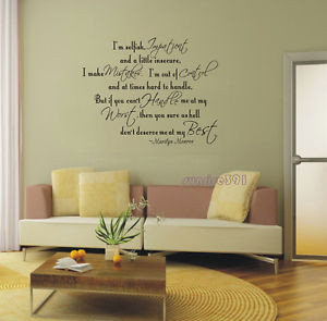 ... 05529 Marilyn Monroe Quote Wall Stickers Home Decal Sticker Quotes