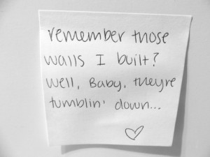Tagged: halo beyonce walls love lyrics sticky note