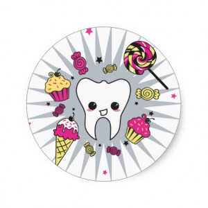 Sweet Tooth Round Stickers