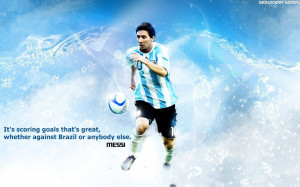 Lionel Messi - Goal Motivational Quotes wallpaper