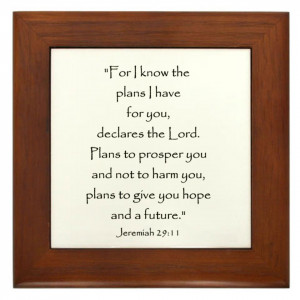 Quotes Gifts Bible Quotes Home Decor Jeremiah 2911 Framed Tile
