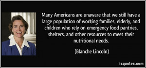 that we still have a large population of working families, elderly ...